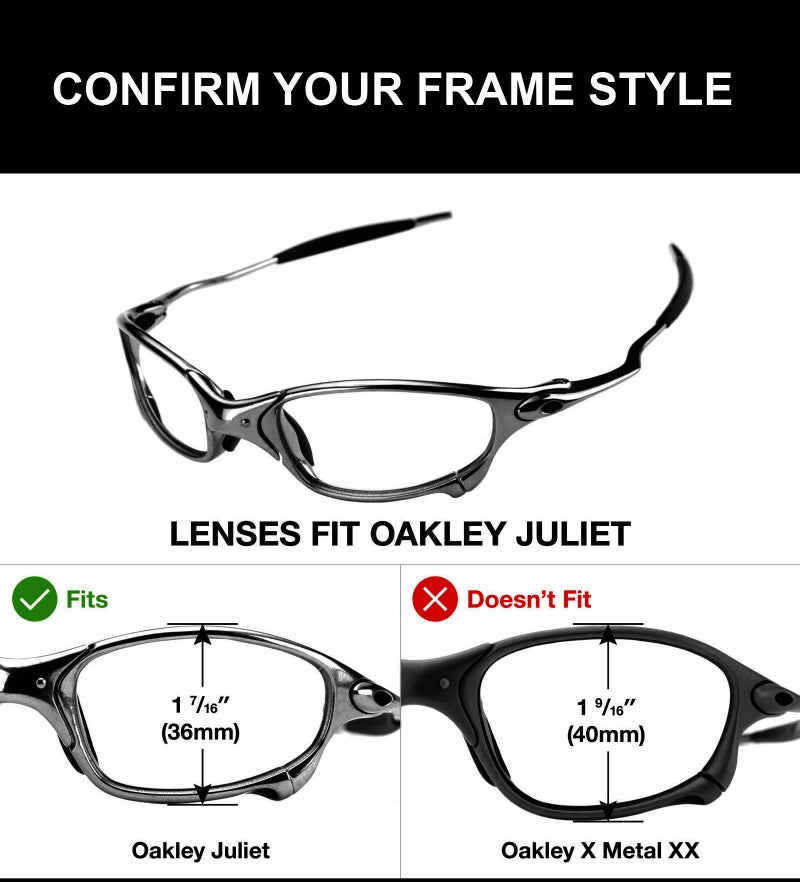 IKON LENSES Replacement Lenses For Oakley Juliet Sunglasses (Polarized) (+ Red Mirror) - Image 2